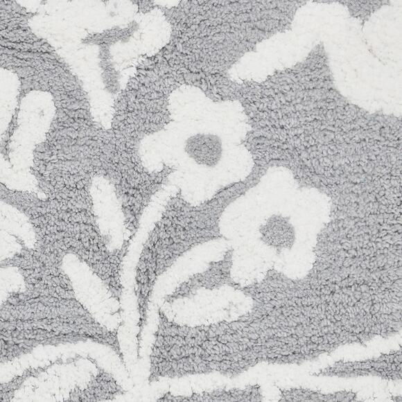 The Pioneer Woman Mazie Two-Color Floral Crochet Soft Silver Cotton Rug NWT - Picture 5 of 6